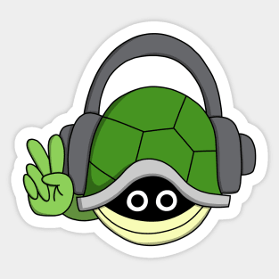 Turtle Peace Sign Sticker